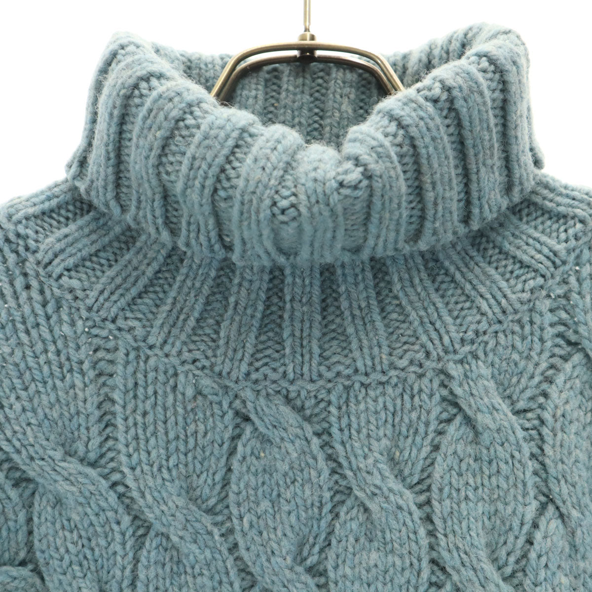 L.L.Bean エルエルビーン 90s オールド 3D 長袖 タートルネック セーター S ブルー系 ニット アウトドア レディース