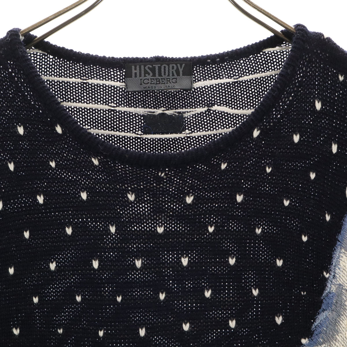 ICEBERG HISTORY アイスバーグ ヒストリー DISNEY ディズニー コラボ イタリア製 ミッキーマウス 長袖 セーター 42 アイボリー ニット メンズ