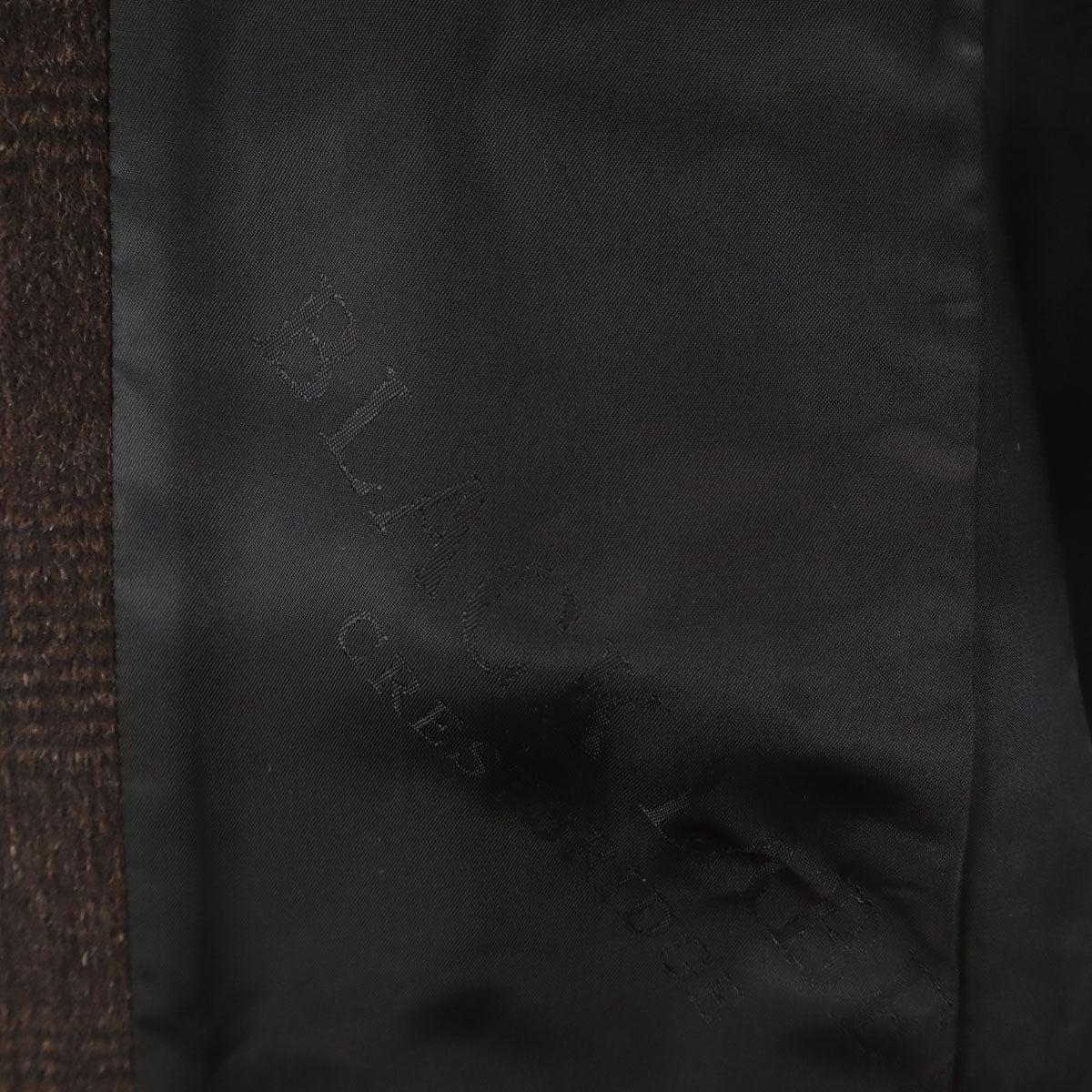 BLACK LABEL CRESTBRIDGE ブラックレーベルクレストブリッジ チェック柄 ウールコート L ブラウン メンズ