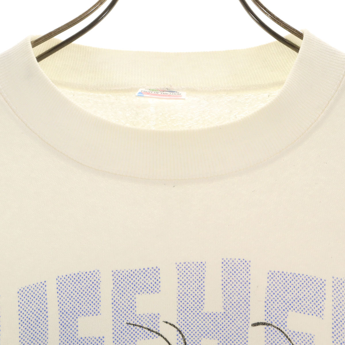 FRUIT OF THE LOOM フルーツオブザルーム 90s USA製 オールド チキチキマシン猛レース ケンケン 長袖 スウェット トレーナー L ホワイト メンズ