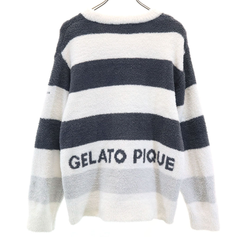 GELATO PIQUE HOMME ジェラートピケオム 長袖 ふわもこ ルームウェア M ホワイト×グレー メンズ