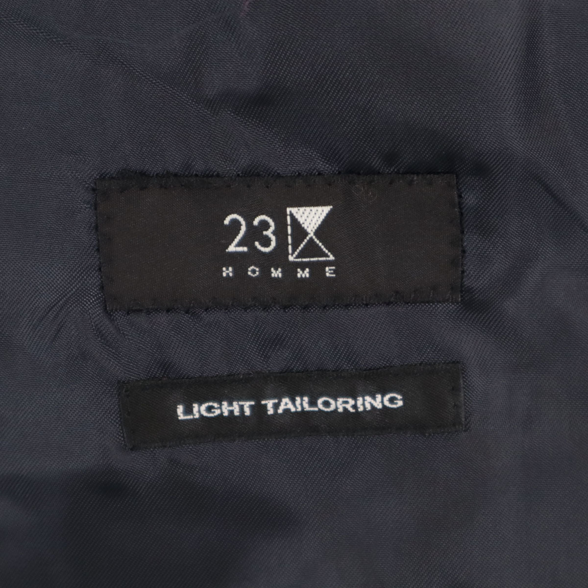 23ku HOMME 23区オム ベロア テーラードジャケット 48 ネイビー メンズ