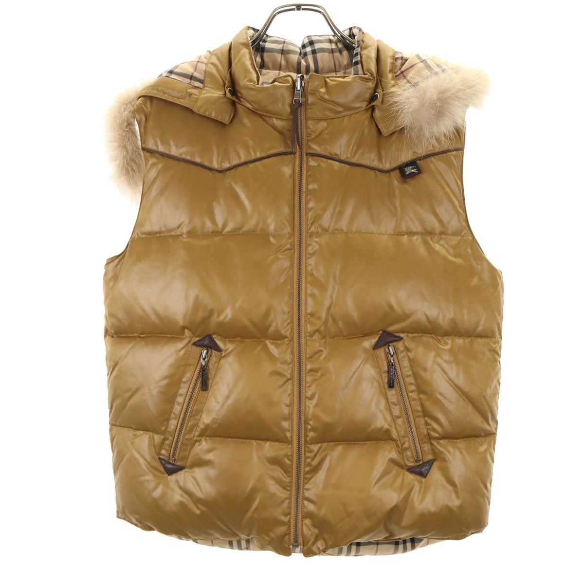 バーバリーロンドン　ダウンベスト　リバーシブル BURBERRY LONDON バーバリーロンドン ダウンベスト 160 マスタード