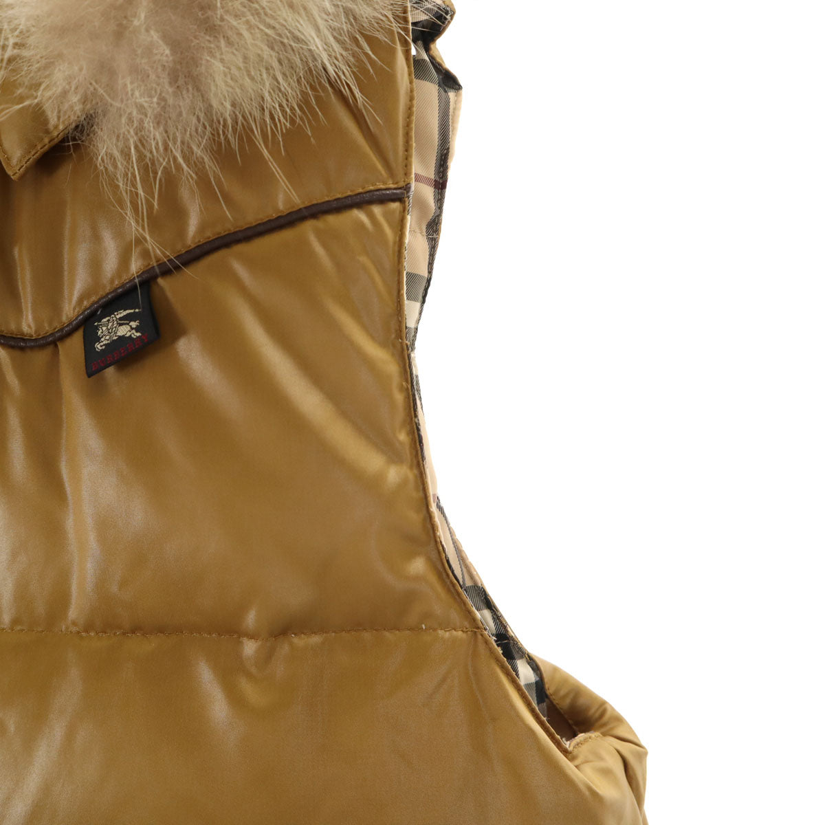 BURBERRY LONDON バーバリーロンドン ダウンベスト 160 マスタード リバーシブル 三陽商会 キッズ