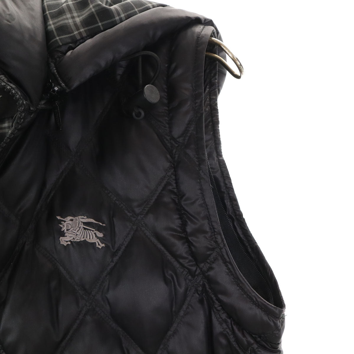 BURBERRY BLACK LABEL バーバリーブラックレーベル ダウンジャケット S ブラック 三陽商会 メンズ