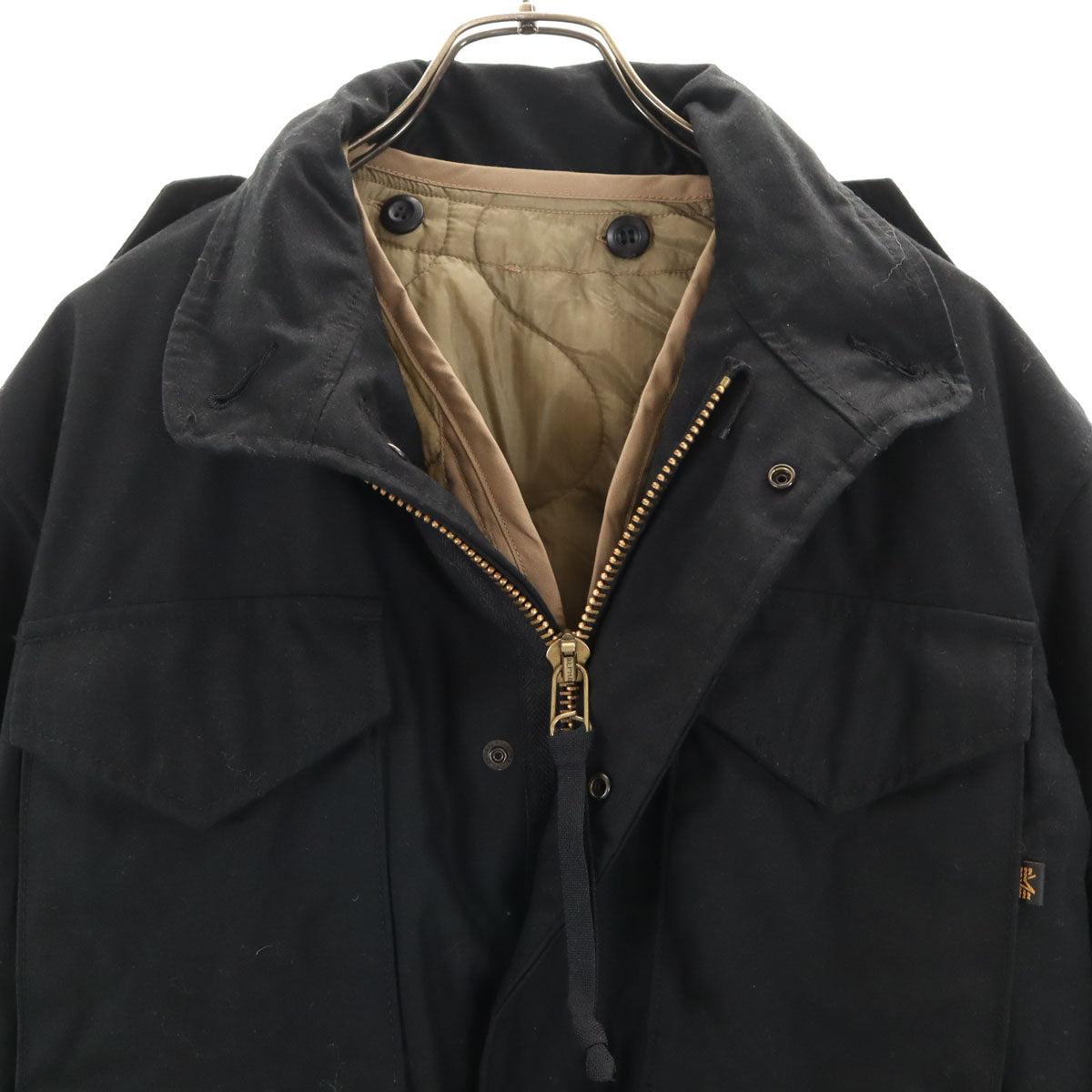 ALPHA INDUSTRIES INC アルファインダストリーズ フィールドジャケット S ブラック ライナー付き 3WAY メンズ