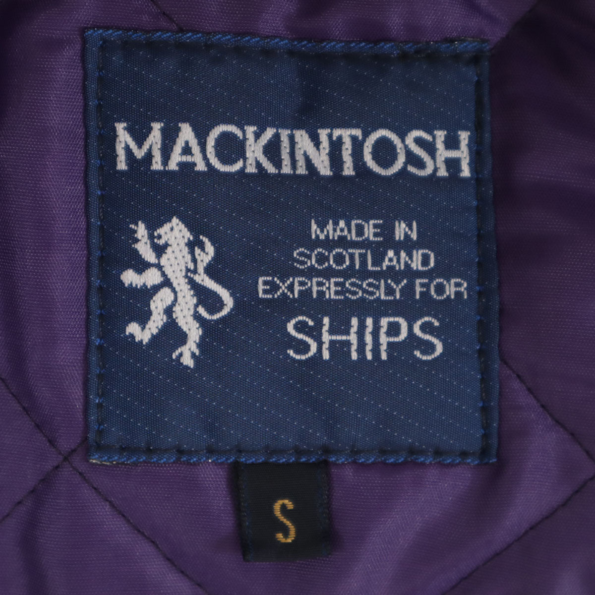 Mackintosh マッキントッシュ SHIPS シップス 別注 イギリス製 コーデュロイ キルティングジャケット S ブラック レディース