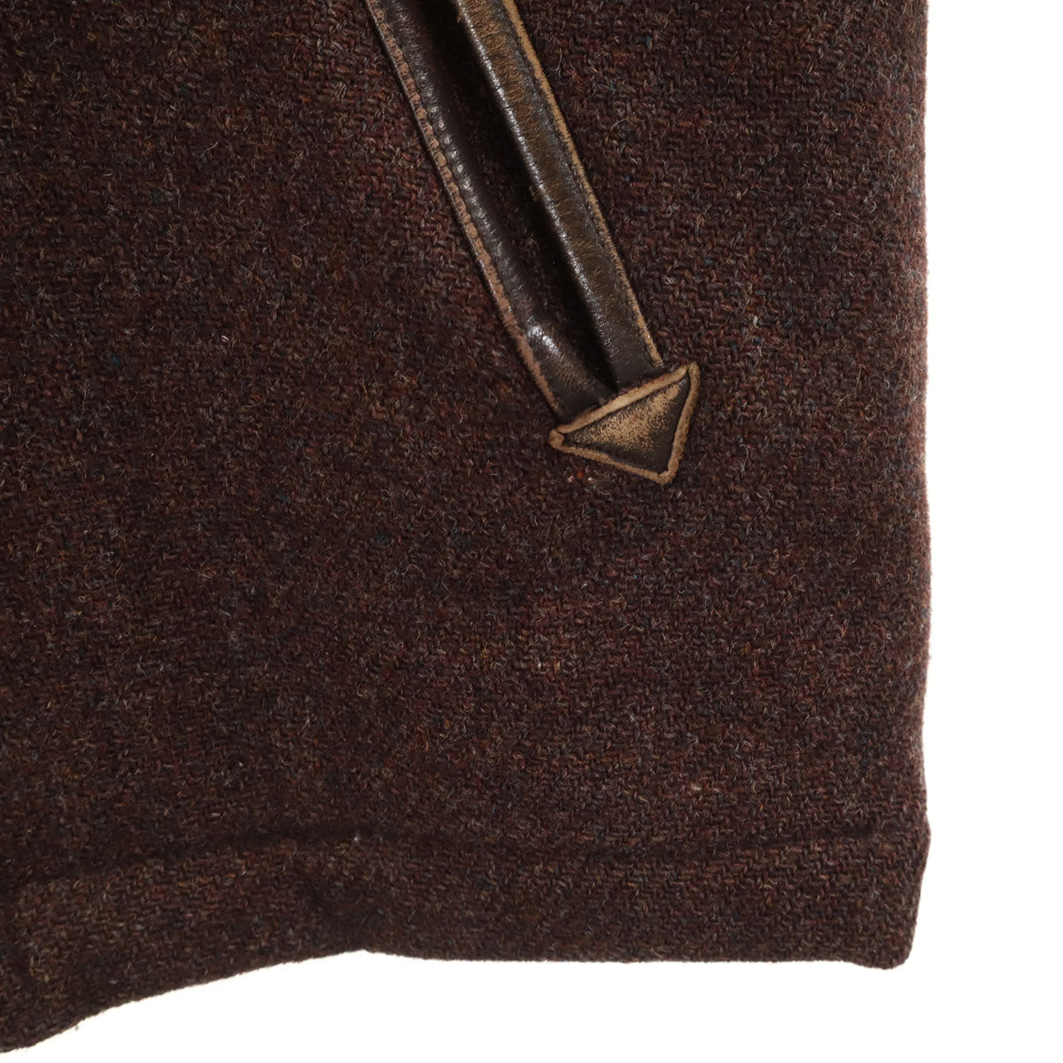 Paul Smith JEANS ポールスミスジーンズ スタジャン L ブラウン系 ハリスツイード 袖レザー メンズ