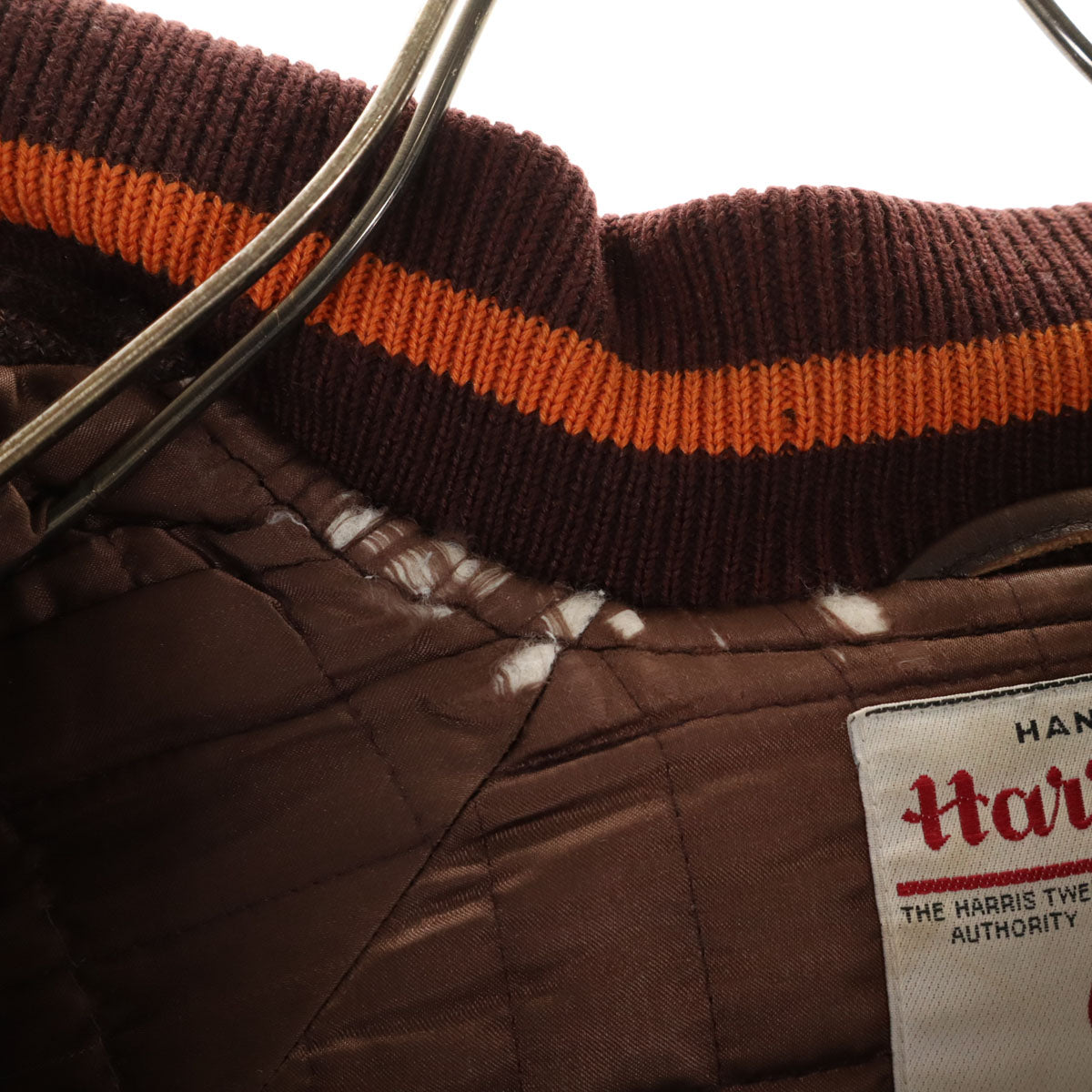 Paul Smith JEANS ポールスミスジーンズ スタジャン L ブラウン系 ハリスツイード 袖レザー メンズ