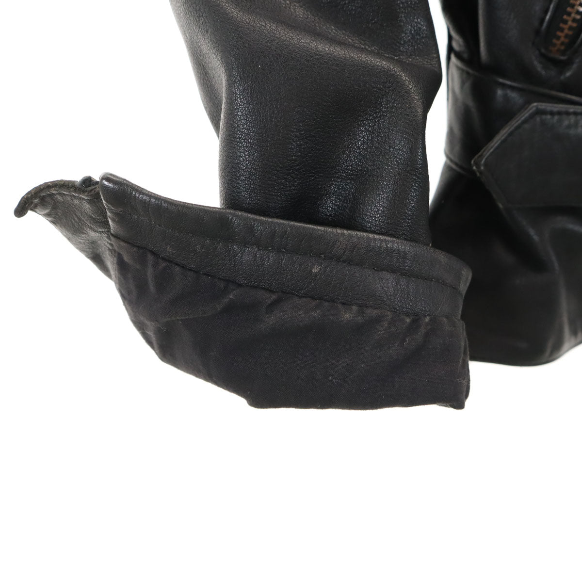 MQP レザー ライダースジャケット 40 ブラック メンズ