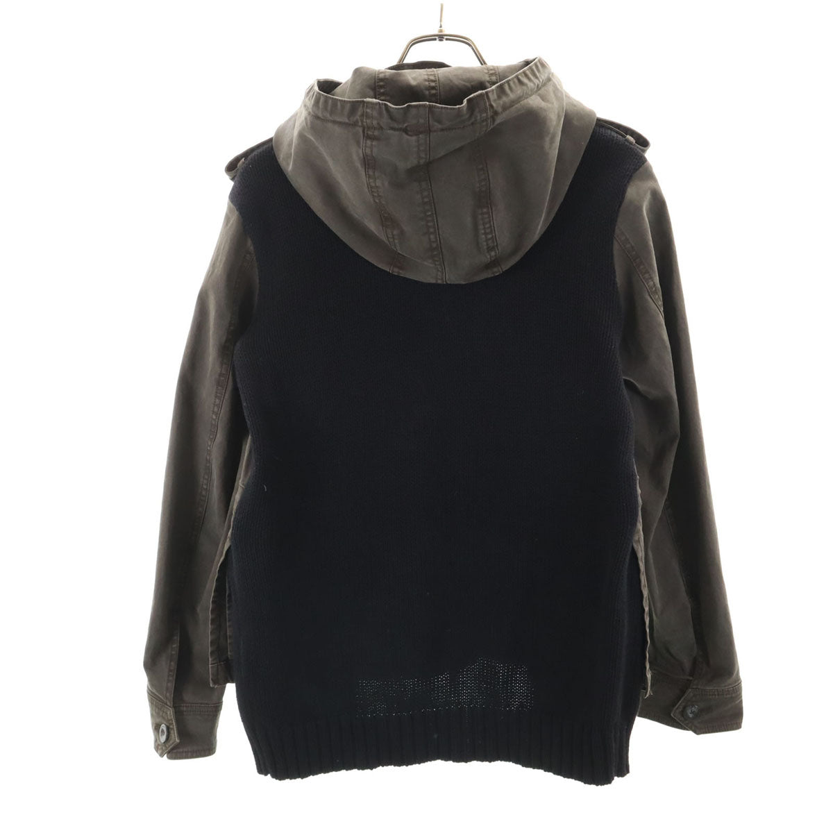 DIESEL ディーゼル ニット切替 ミリタリージャケット XS ブラウン レディース