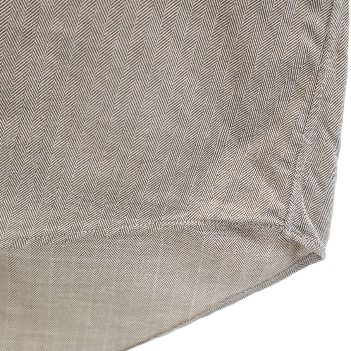 BURBERRY LONDON バーバリーロンドン 日本製 ヘリンボーン 長袖 シャツ 37-78 グレージュ 三陽商会 メンズ