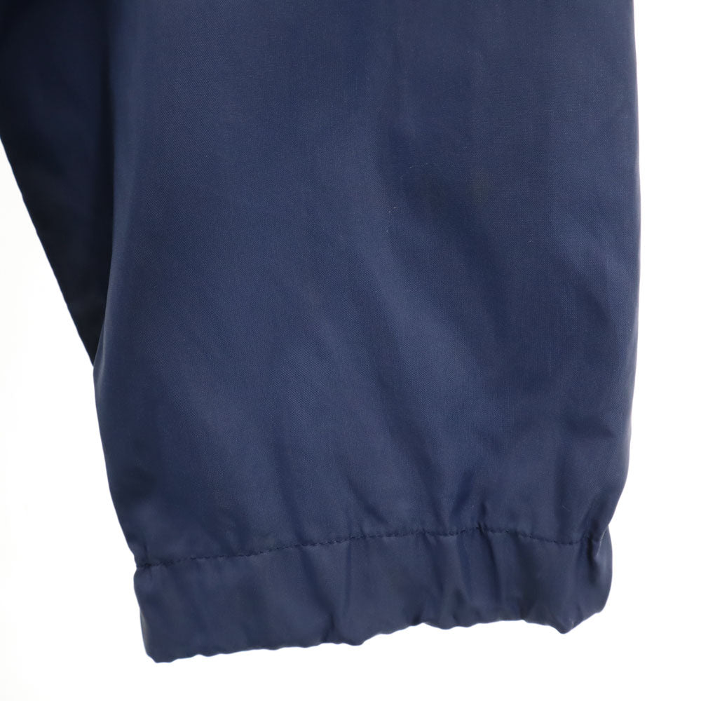 adidas アディダス 70s 80s ヴィンテージ デサント製 トレフォイルロゴ ナイロンジャケット M ネイビー フード有り メンズ