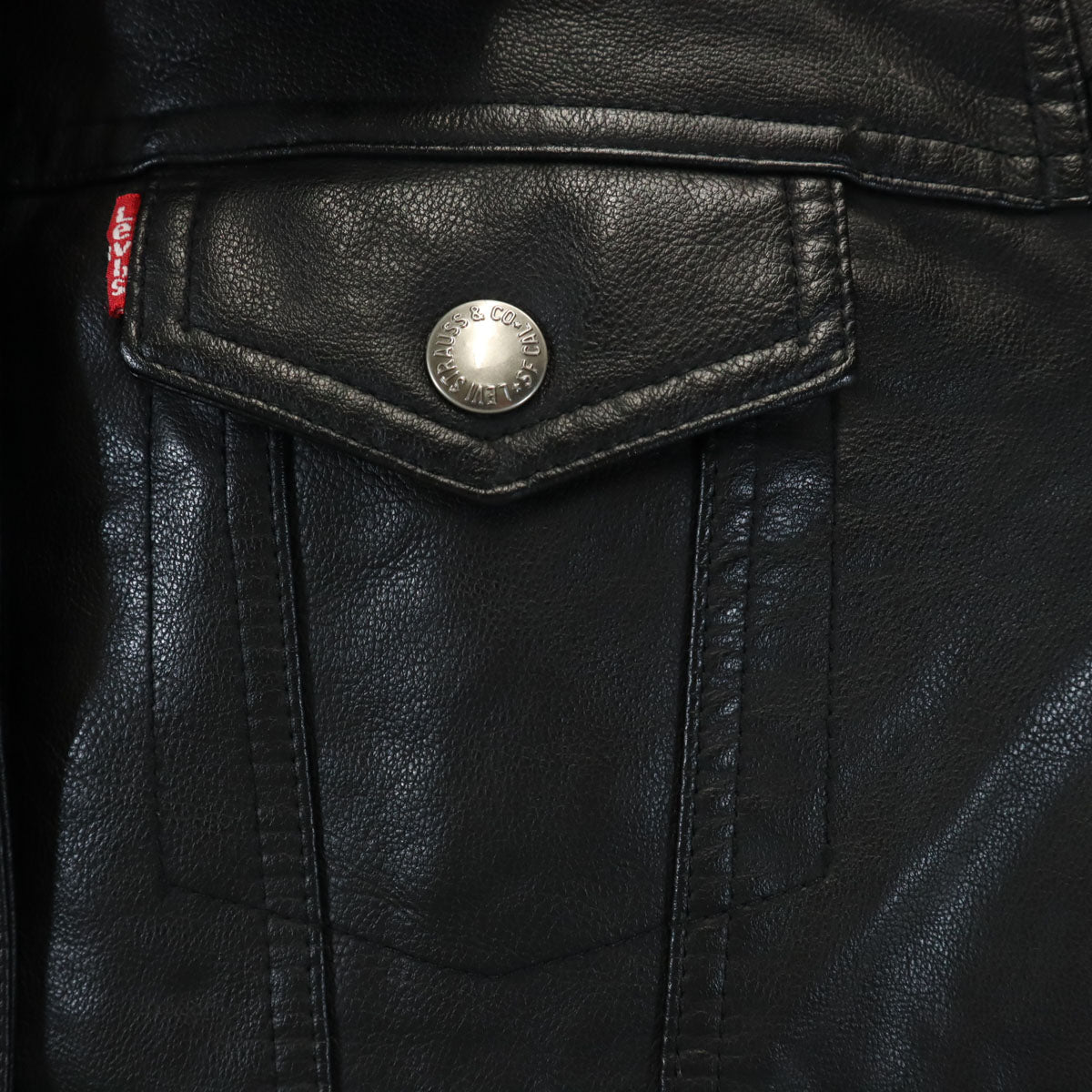 Levi's リーバイス フェイク レザージャケット M ブラック レディース