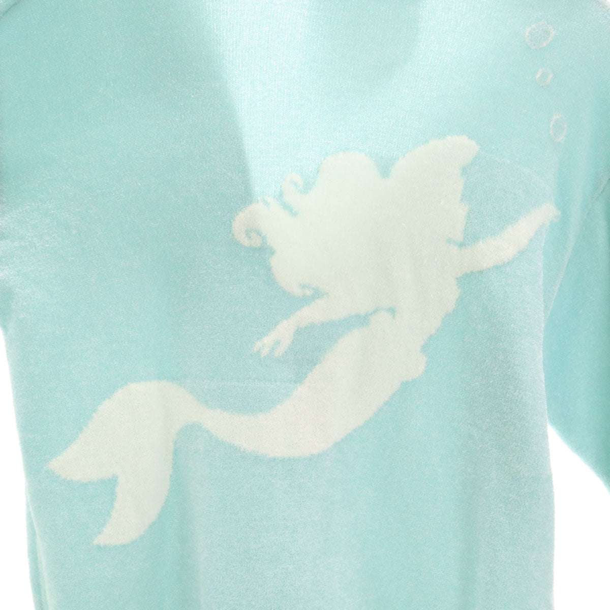 SNIDEL HOME スナイデル ホーム Disney ディズニー コラボ 長袖 ルームウェア 上下 セットアップ F ブルー系 リトルマーメイド ふわもこ 3点セット レディース