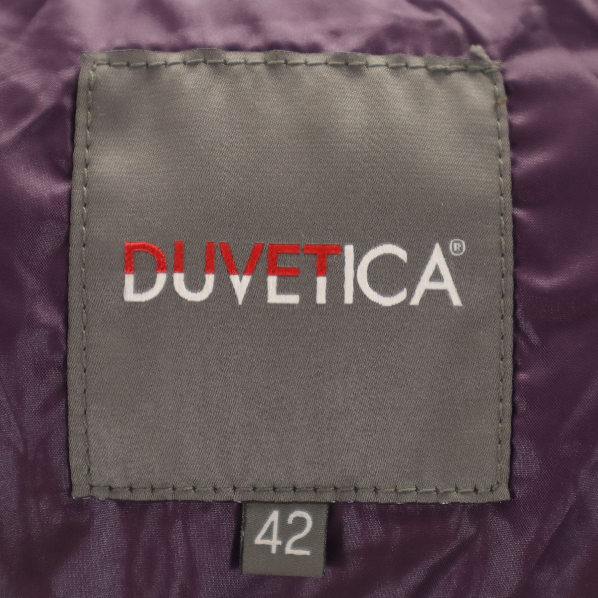 DUVETICA デュベティカ kappa ダウンコート 42 オリーブ系 ラクーンファー付き レディース