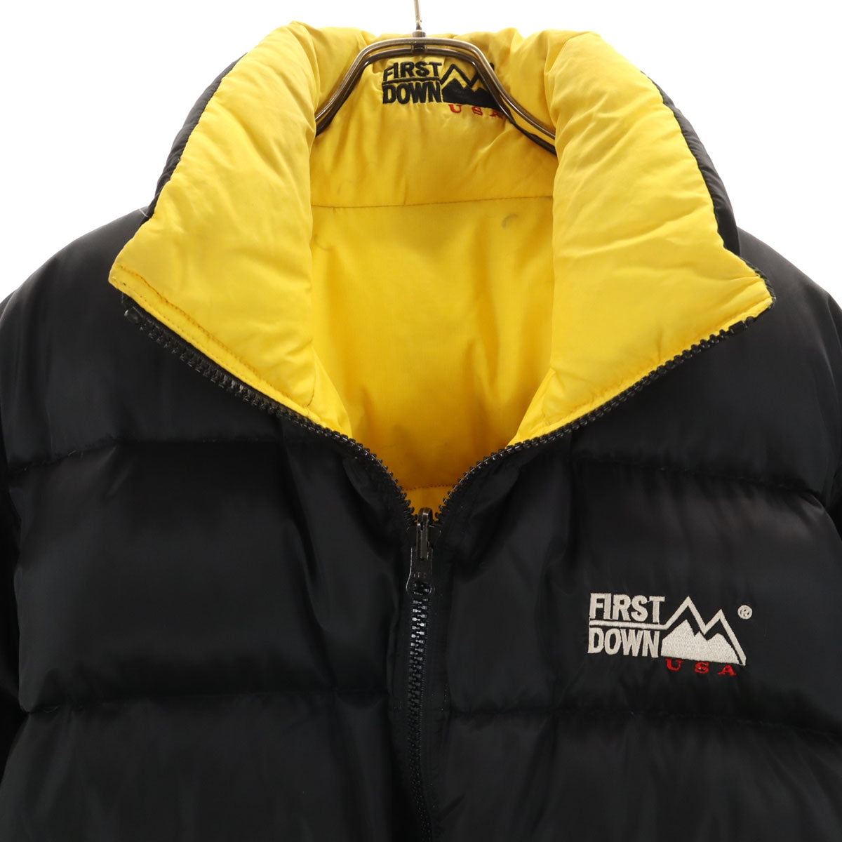 FIRSTDOWN ファーストダウン リバーシブル ダウンジャケット S ブラック メンズ