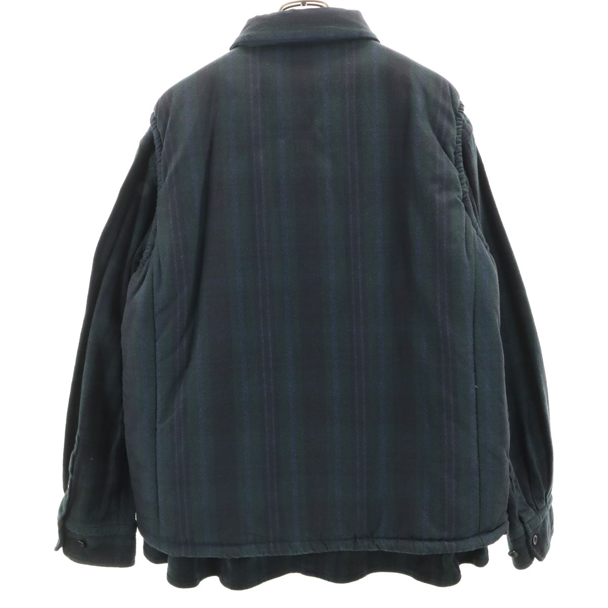 Sacai サカイ 24AW マーク・ゴンザレス コレクションライン 日本製 ストライプ柄 長袖 シャツ 2 深緑 ゴンズ Gonz Multi Patch Plaid Shirt メンズ