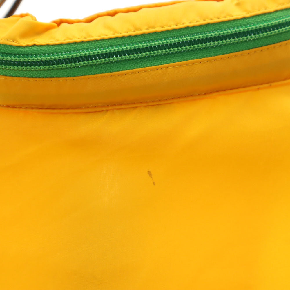 adidas アディダス 70s ヴィンテージ デサント製 トレフォイルロゴ ナイロンジャケット M イエロー フード有り メンズ