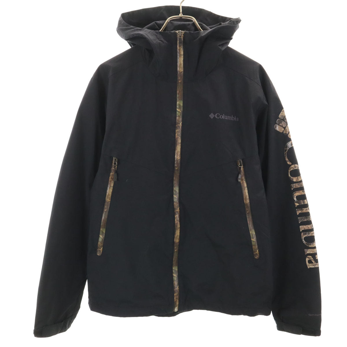 Columbia コロンビア 長袖 デクルーズ サミット パターンド マウンテンパーカー M ブラック アウトドア PM3751 メンズ