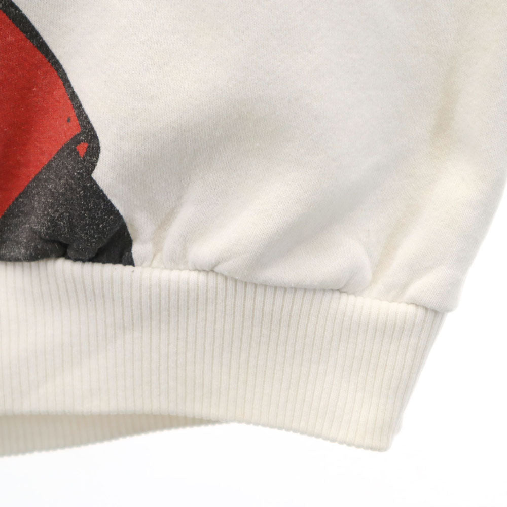 Disney ディズニー 90s オールド USA製 両面プリント 長袖 トレーナー S ホワイト 裏起毛 メンズ