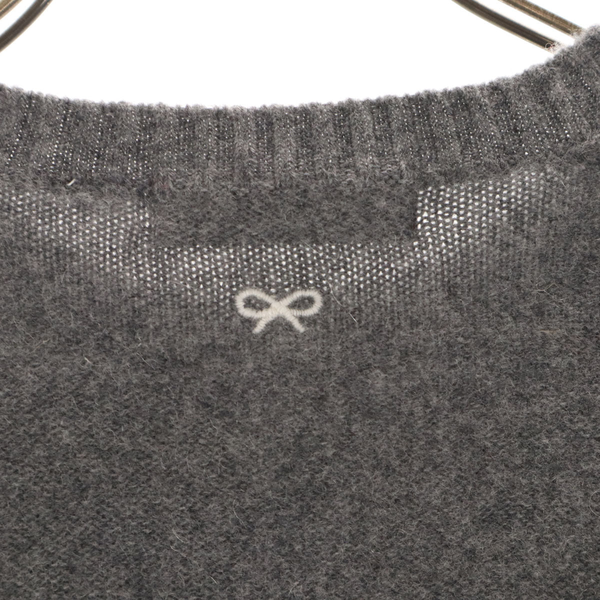 未使用 UNIQLO ユニクロ アニヤハインドマーチ ANYA HINDMARCH コラボ カシミヤ100% 長袖 セーター L グレー ニット レディース