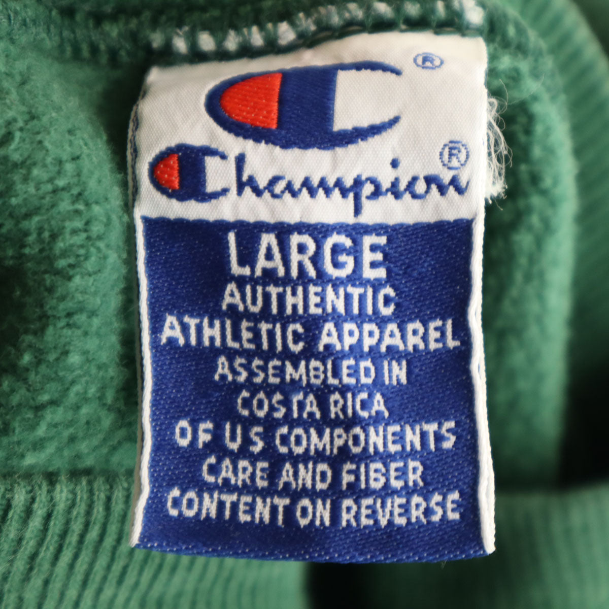 Champion チャンピオン 90s オールド 青タグ 長袖 トレーナー L グリーン 裏起毛 スウェット メンズ