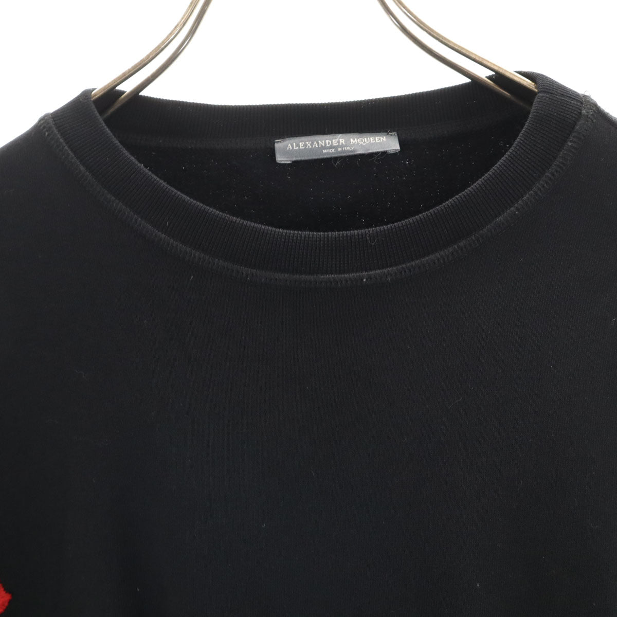 Alexander McQueen アレキサンダーマックイーン イタリア製 長袖 スウェット トレーナー 40 ブラック 裏起毛 レディース