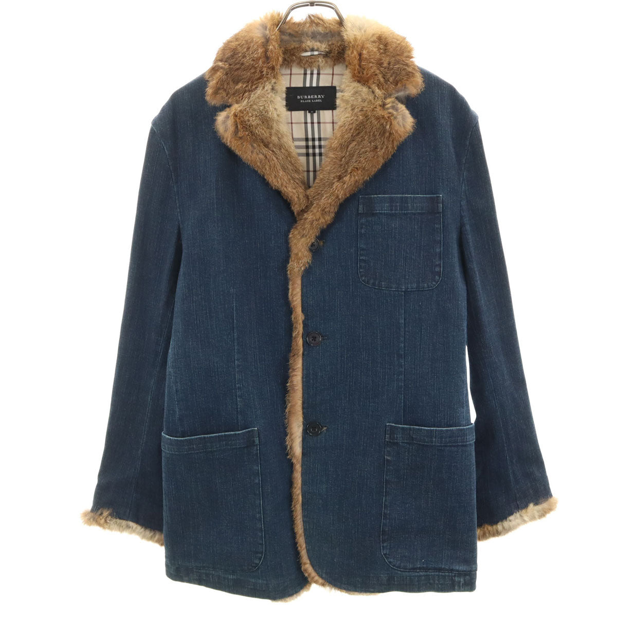 burberry バーバリー ブラックレーベル ラビットファー ジャケット M バーバリーブラックレーベル ラビットファー ジャケット - メルカリ