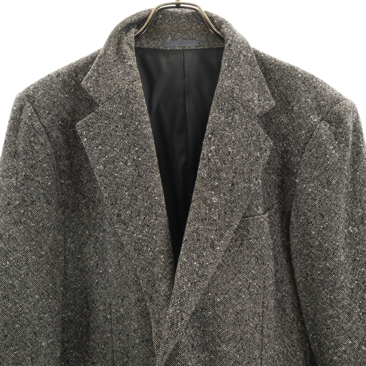 Burberrys バーバリーズ 90s 日本製 オールド ツイード テーラードジャケット AB5 ブラック系 三陽商会 メンズ