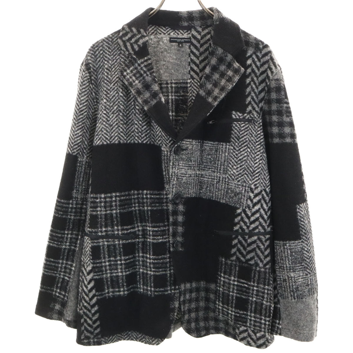 ENGINEERED GARMENTS エンジニアドガーメンツ USA製 総柄 ジャケット S ブラック系 メンズ