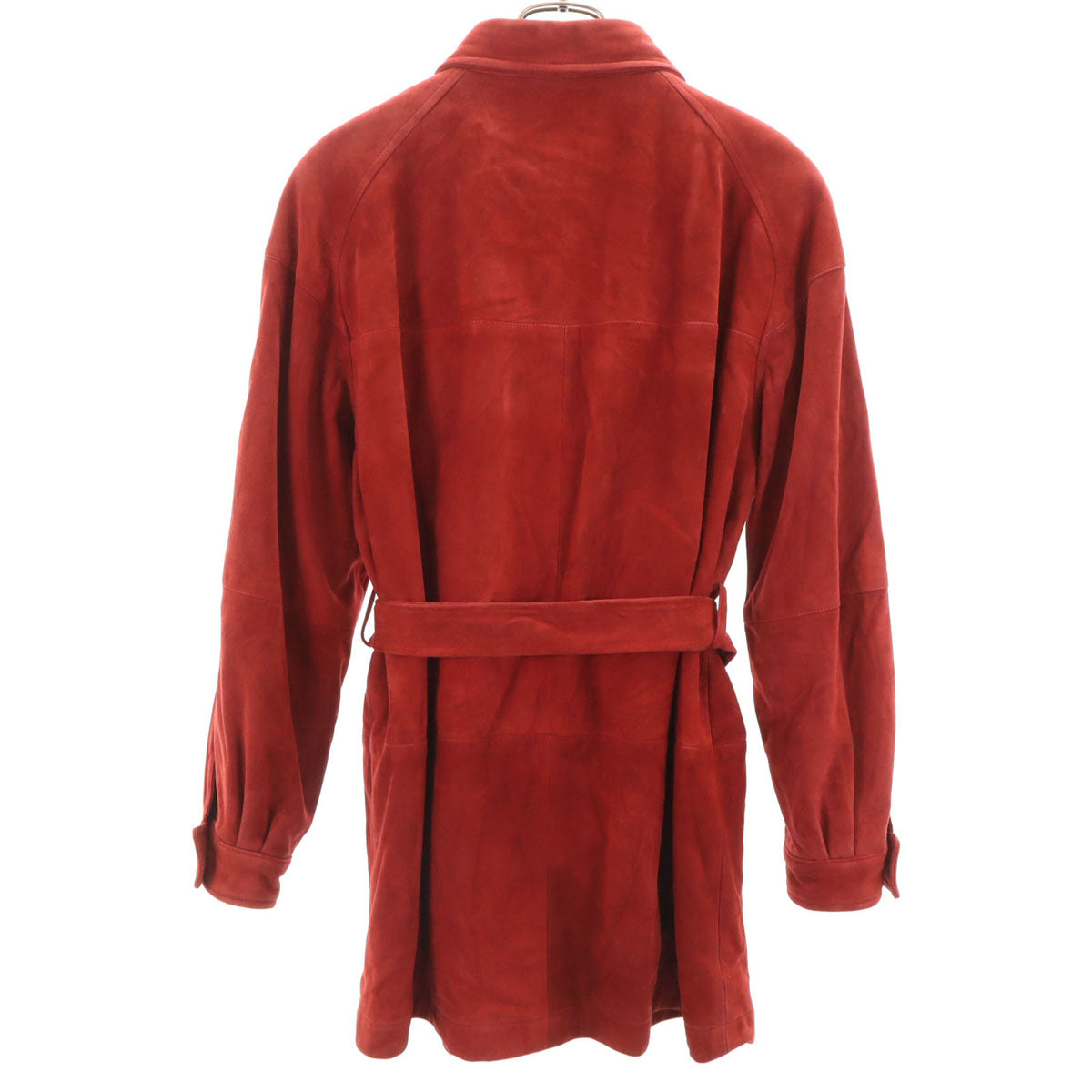 Herno ヘルノ イタリア製 レザーコート 44 レッド系 レディース