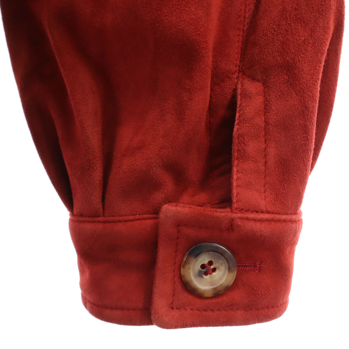 Herno ヘルノ イタリア製 レザーコート 44 レッド系 レディース