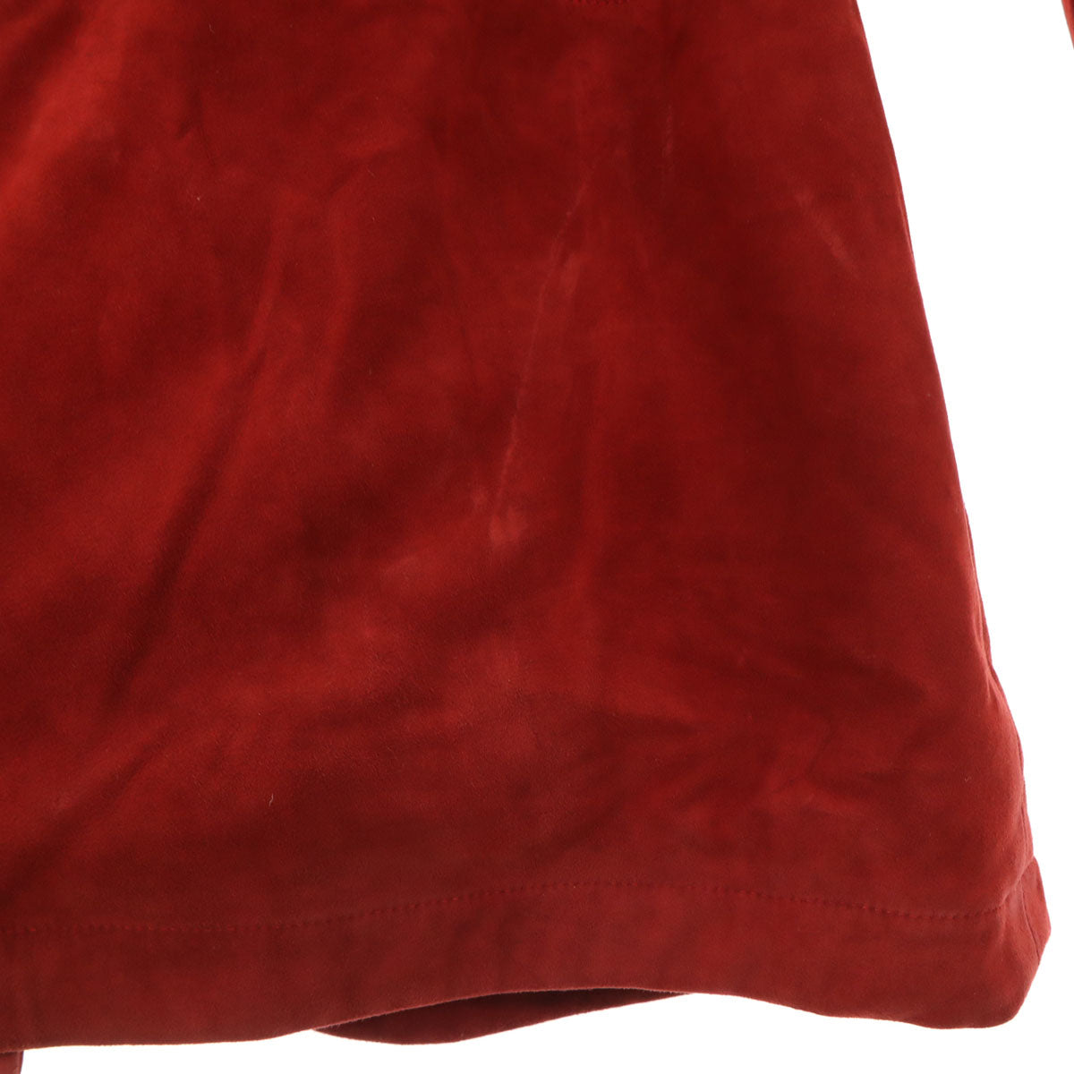 Herno ヘルノ イタリア製 レザーコート 44 レッド系 レディース