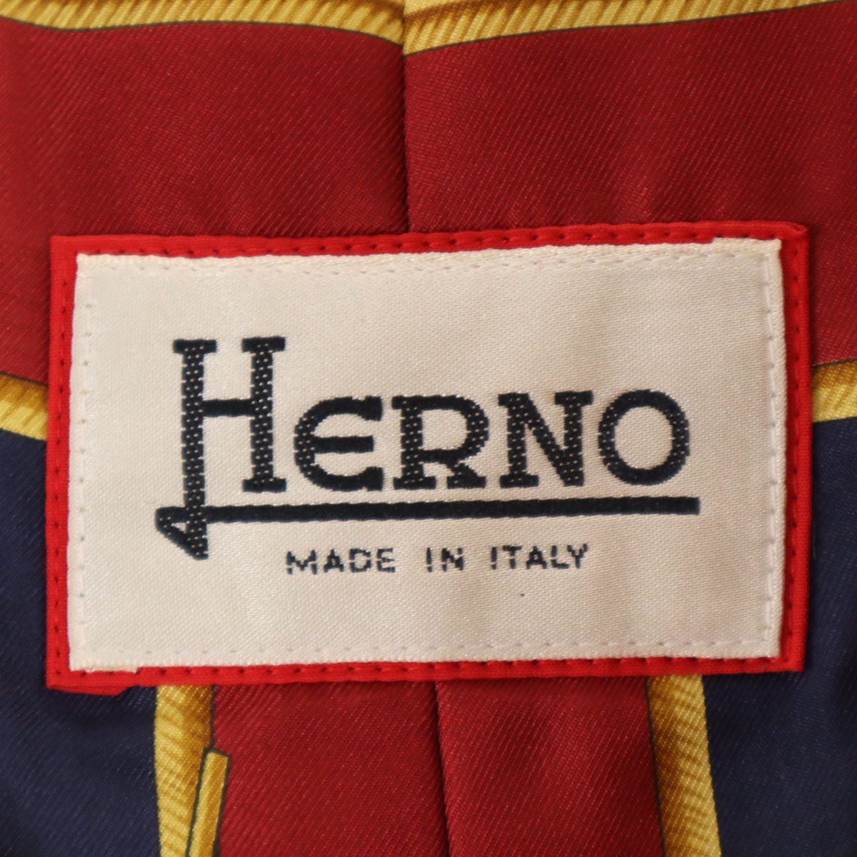 Herno ヘルノ イタリア製 レザーコート 44 レッド系 レディース