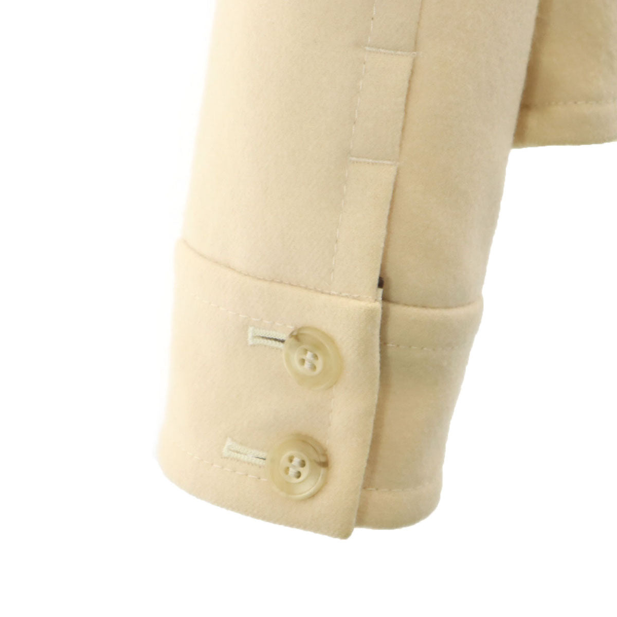 BURBERRY BLUE LABEL バーバリーブルーレーベル 日本製 ウール100% ピーコート 38 クリーム 三陽商会 レディース