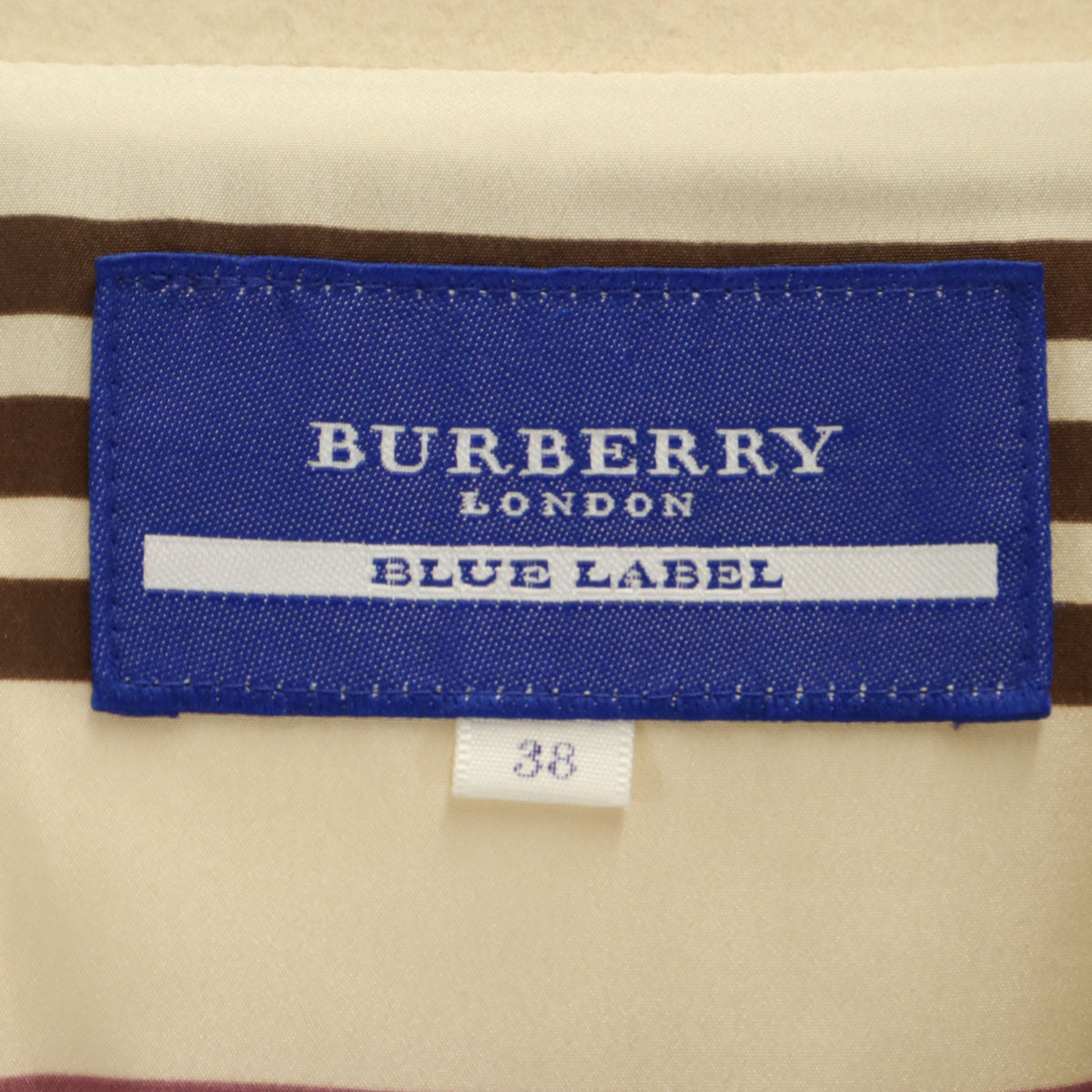 BURBERRY BLUE LABEL バーバリーブルーレーベル 日本製 ウール100% ピーコート 38 クリーム 三陽商会 レディース