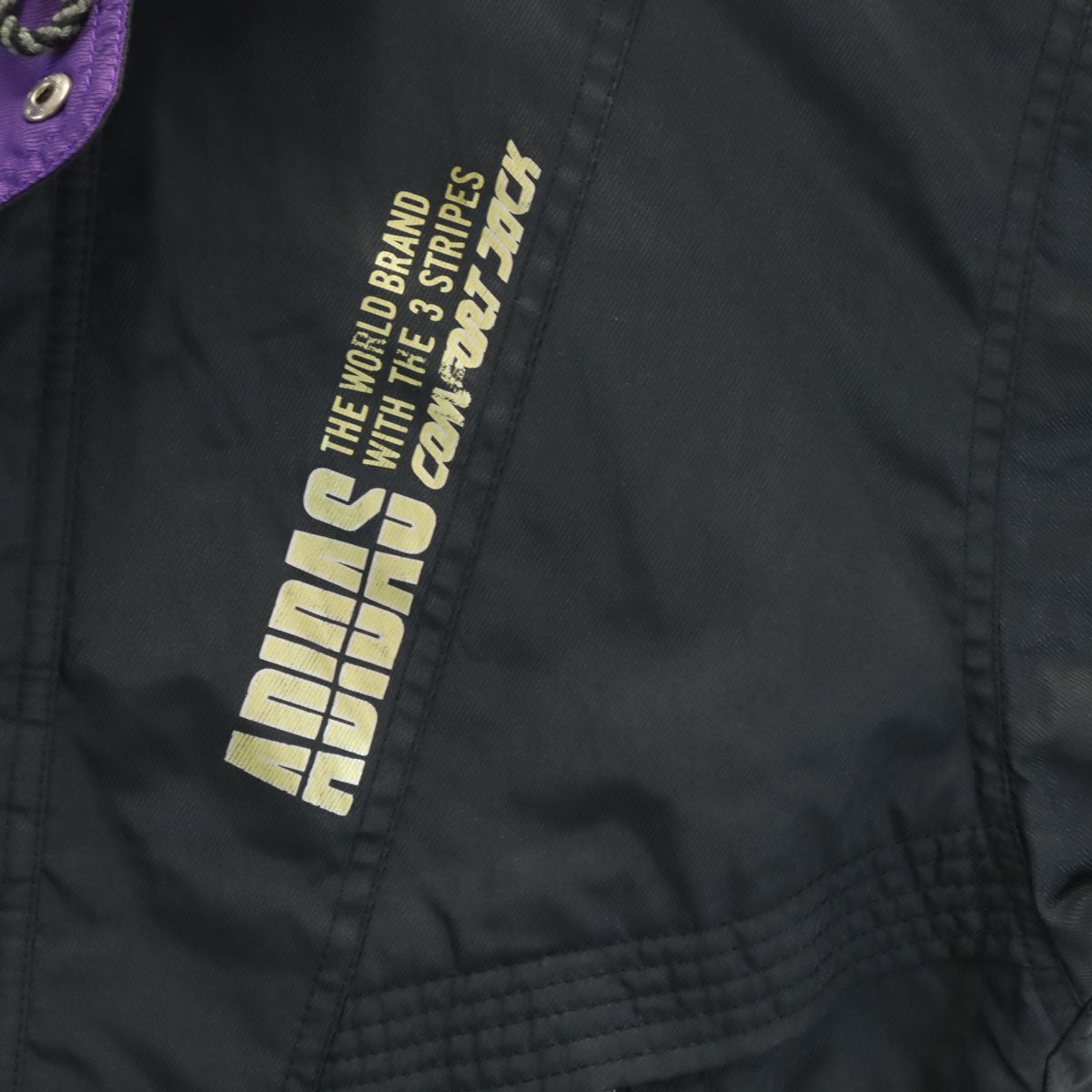 adidas アディダス 80s ヴィンテージ トレフォイル ナイロンジャケット L ブラック デサント社製 メンズ