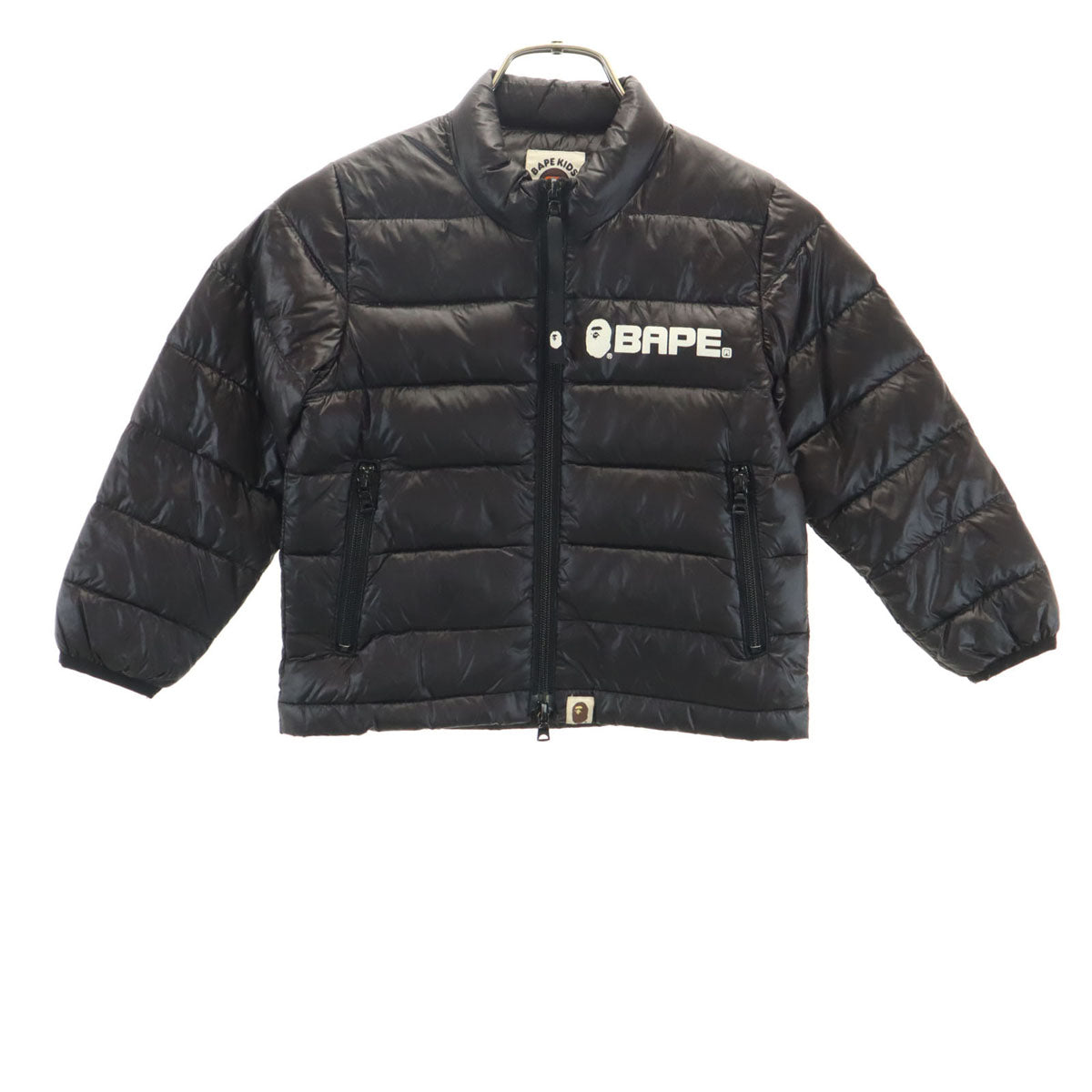 BAPE KIDS ベイプキッズ ダウンジャケット 100 ブラック アベイシングエイプ キッズ