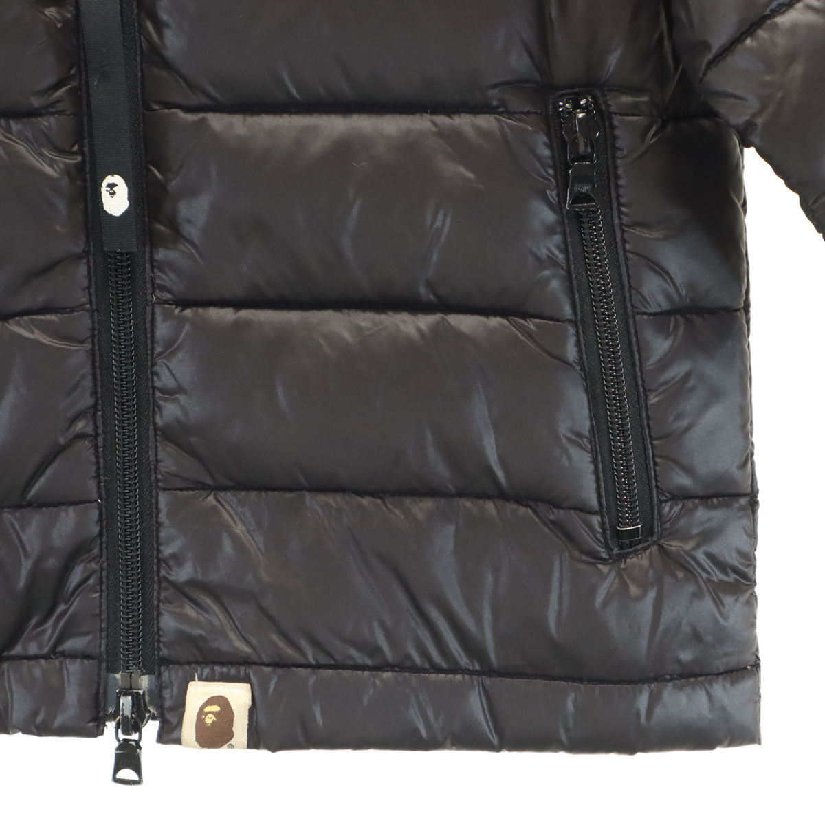 BAPE KIDS ベイプキッズ ダウンジャケット 100 ブラック アベイシングエイプ キッズ