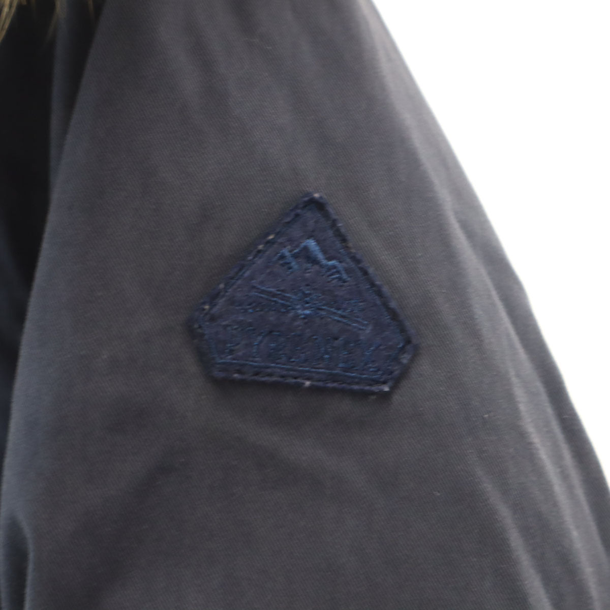 Pyrenex ピレネックス ダウンジャケット 38 ネイビー ラクーンファー付き レディース