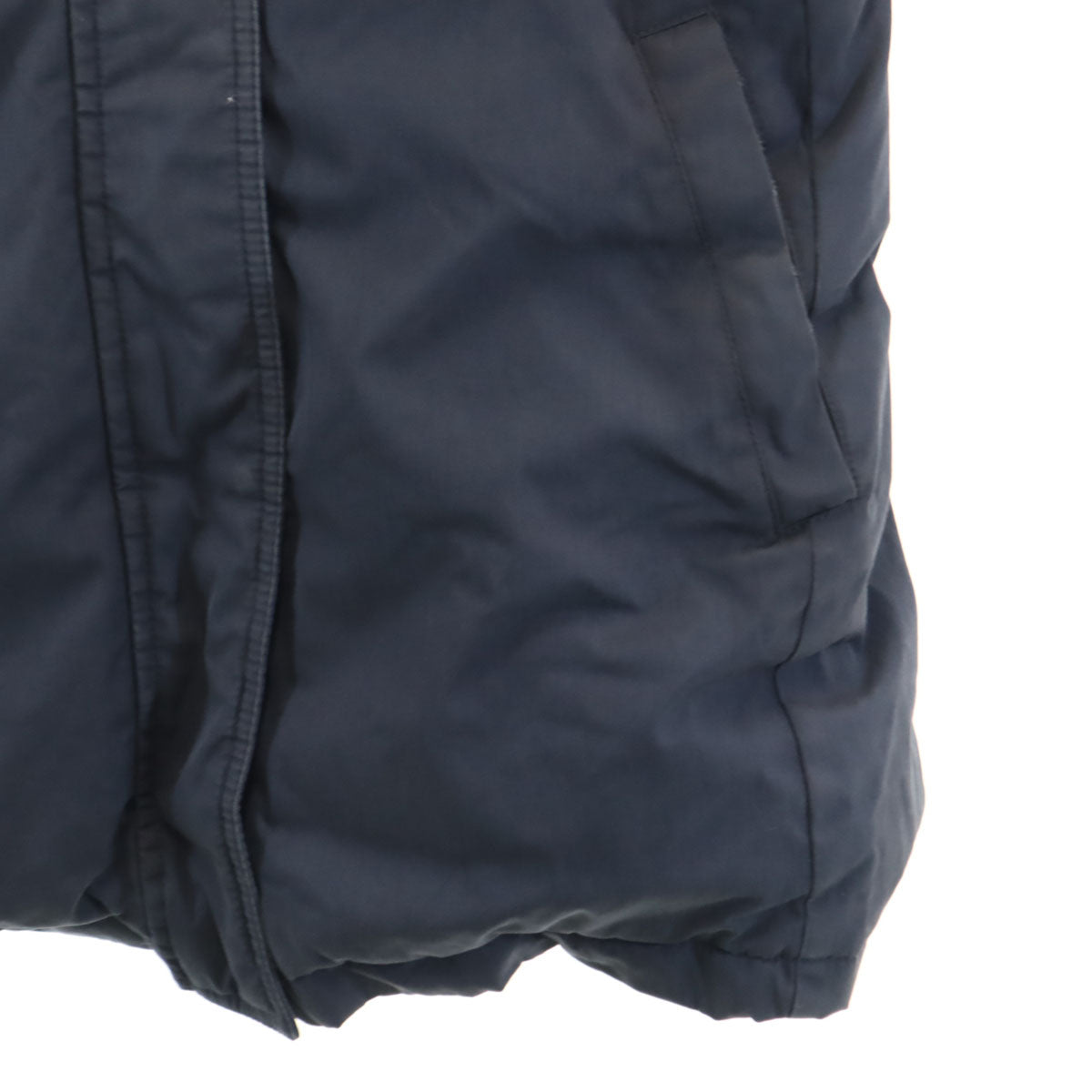 Pyrenex ピレネックス ダウンジャケット 38 ネイビー ラクーンファー付き レディース