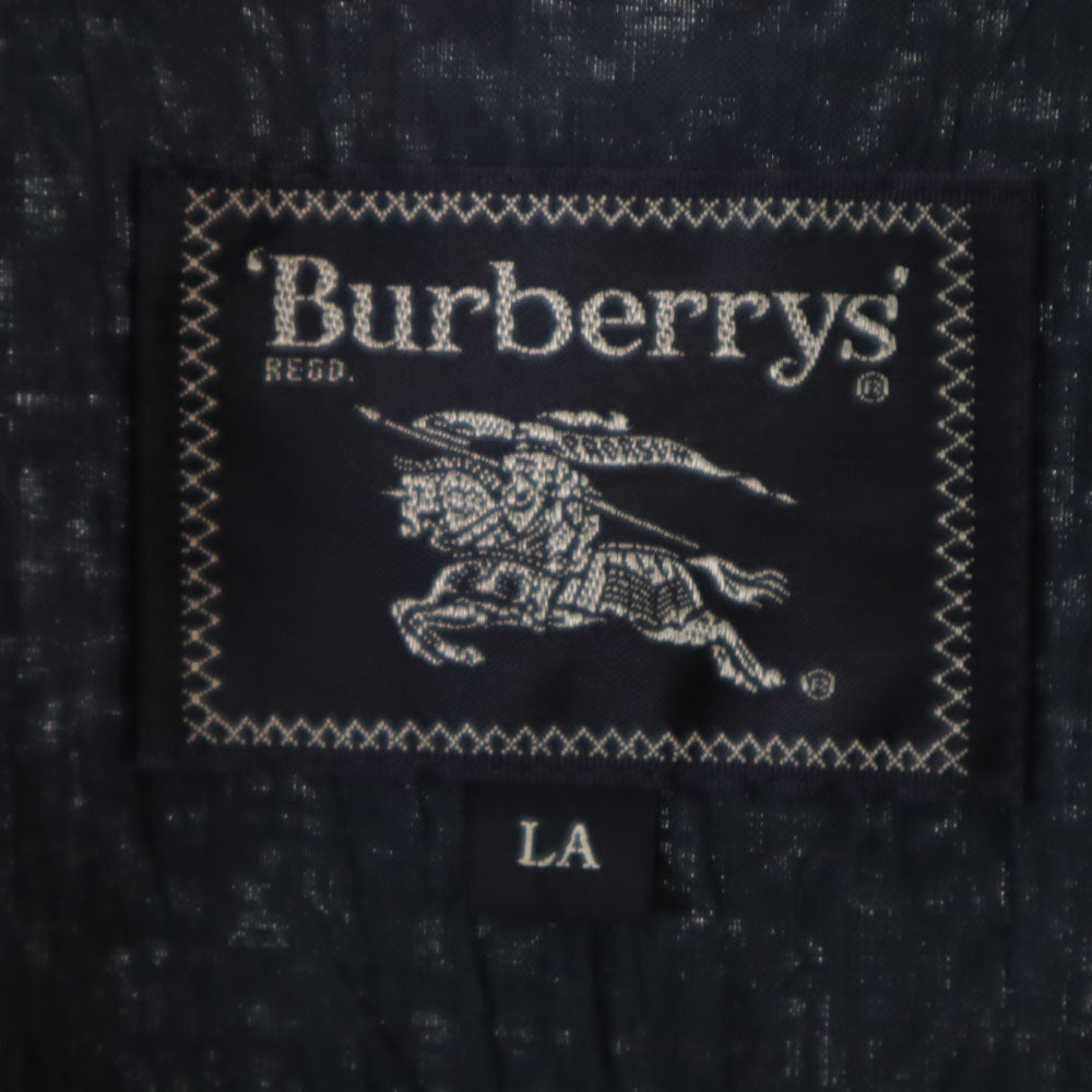 Burberrys バーバリーズ 90s オールド 日本製 ステンカラーコート LA ネイビー メンズ