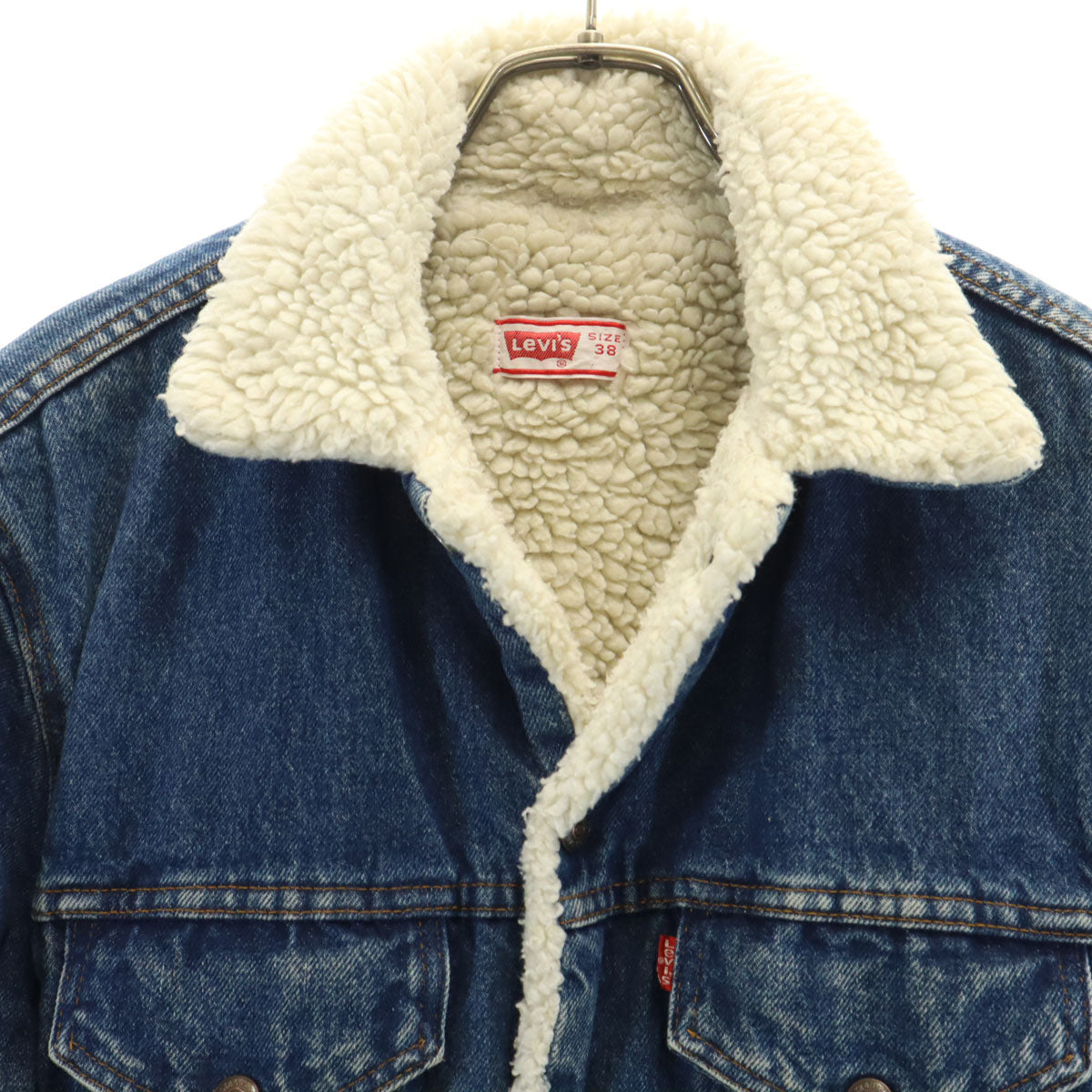 Levi's リーバイス 80s ヴィンテージ USA製 デニムジャケット 38 ウォッシュブルー 裏ボア トラッカー ジージャン メンズ