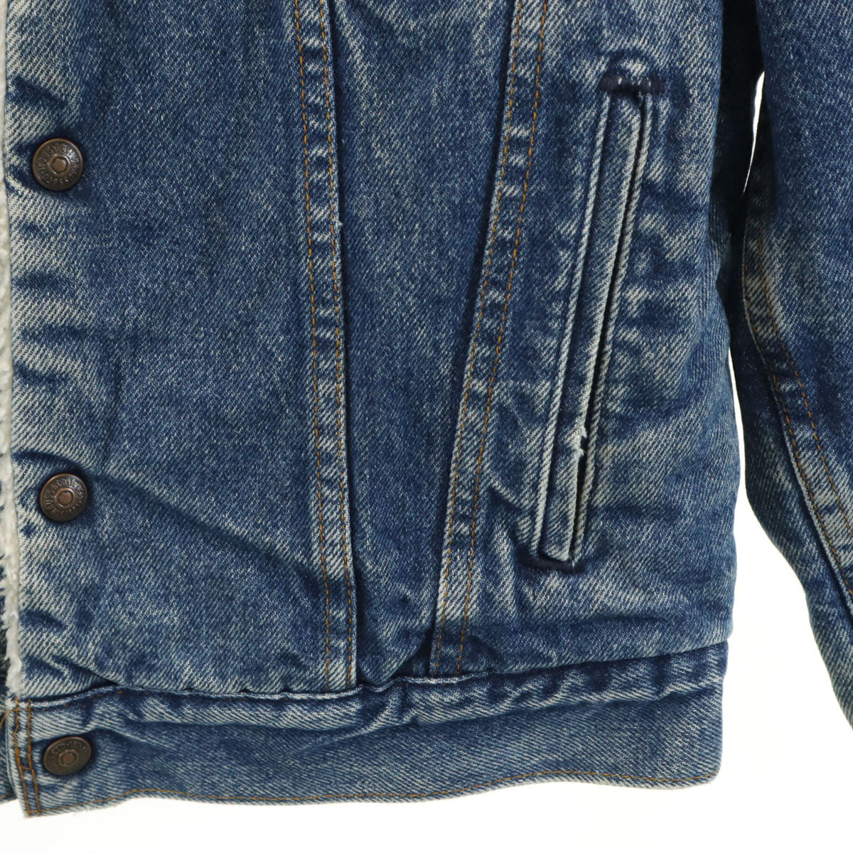 Levi's リーバイス 80s ヴィンテージ USA製 デニムジャケット 38 ウォッシュブルー 裏ボア トラッカー ジージャン メンズ