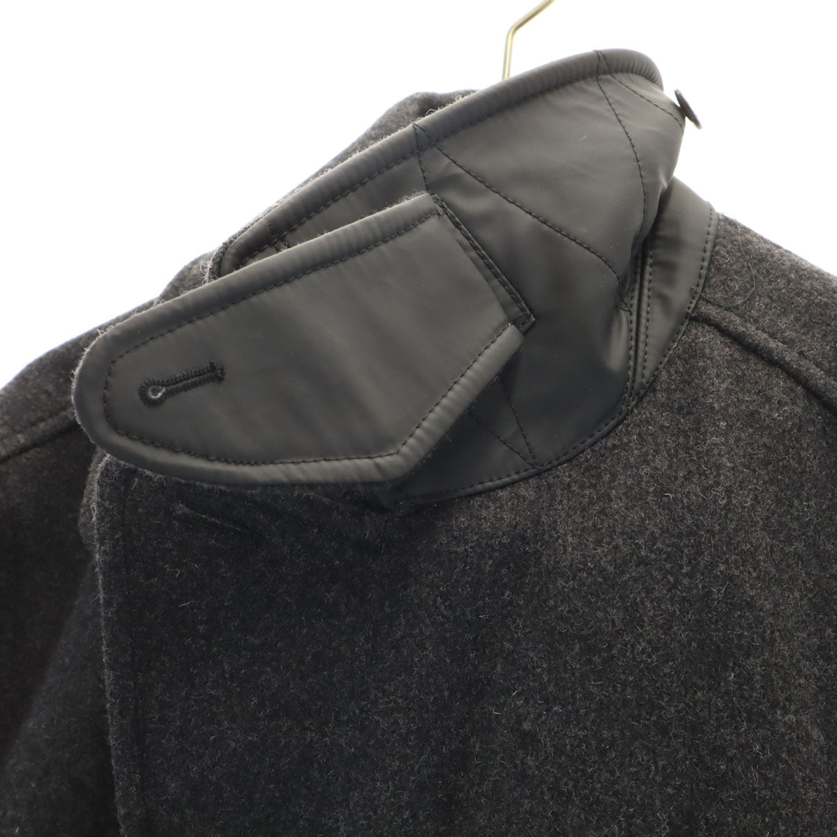 美品 STONE ISLAND ストーンアイランド イタリア製 メルトン ピーコート L チャコールグレー Pコート メンズ