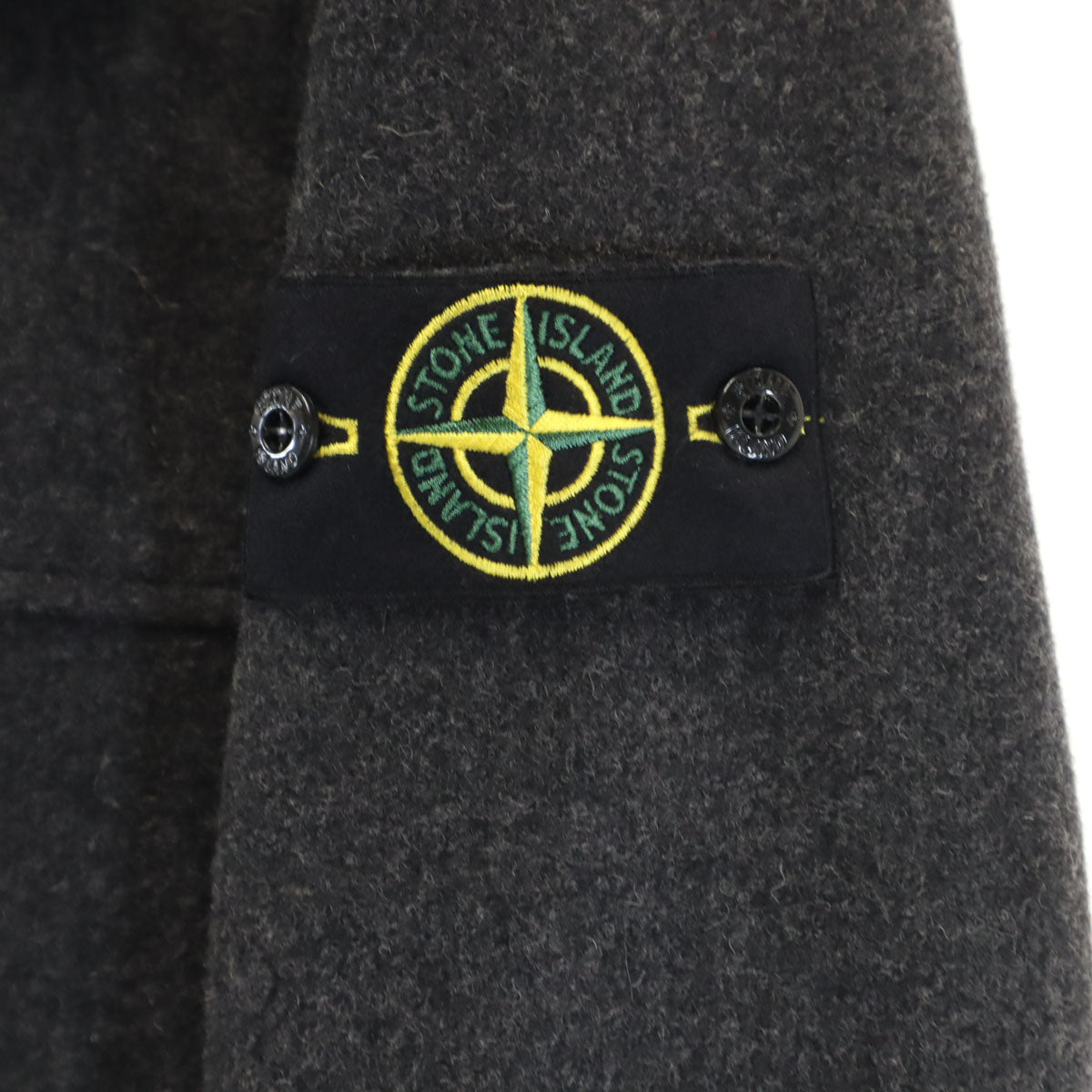 美品 STONE ISLAND ストーンアイランド イタリア製 メルトン ピーコート L チャコールグレー Pコート メンズ