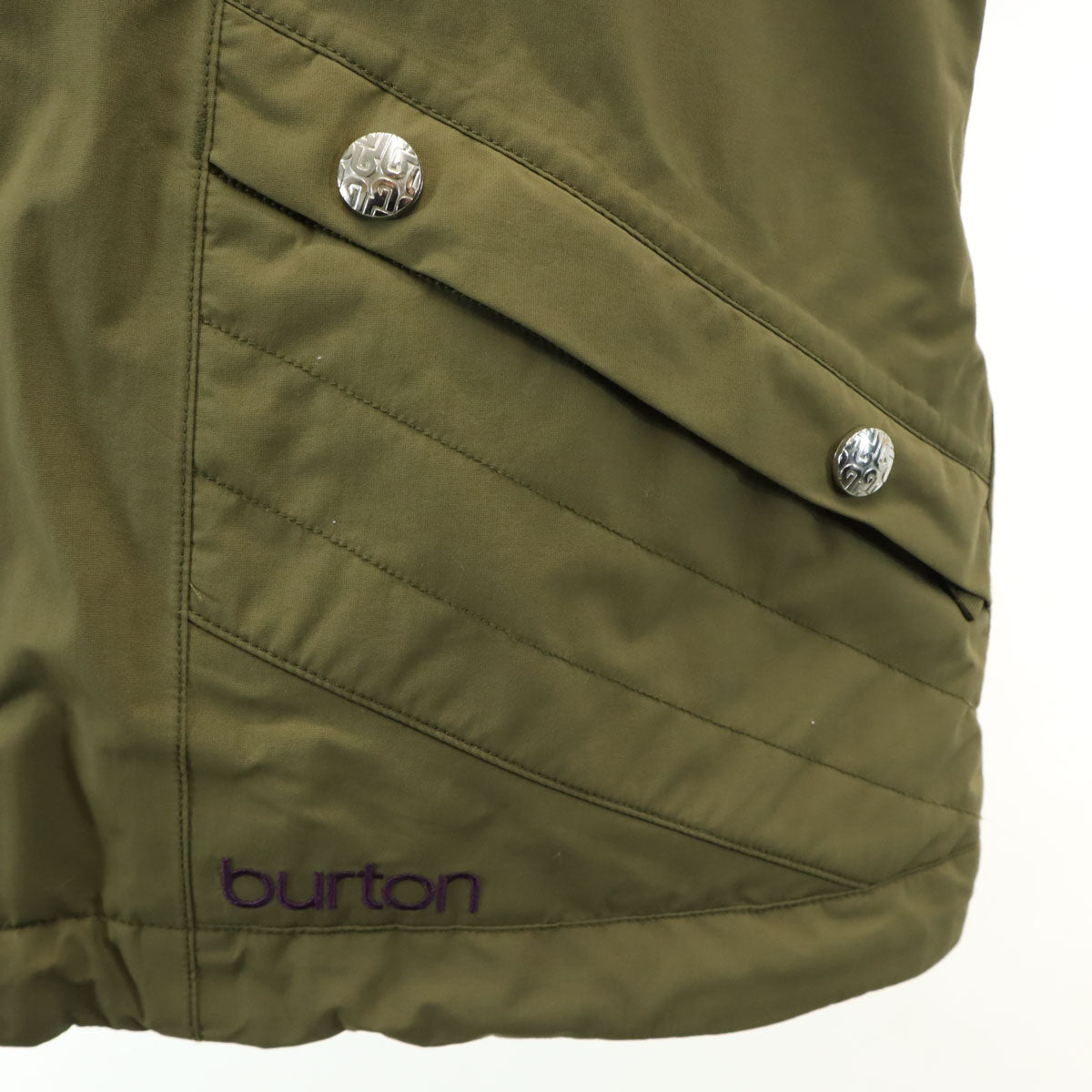 BURTON バートン ナイロン 中綿ジャケット M カーキ スノーボード レディース