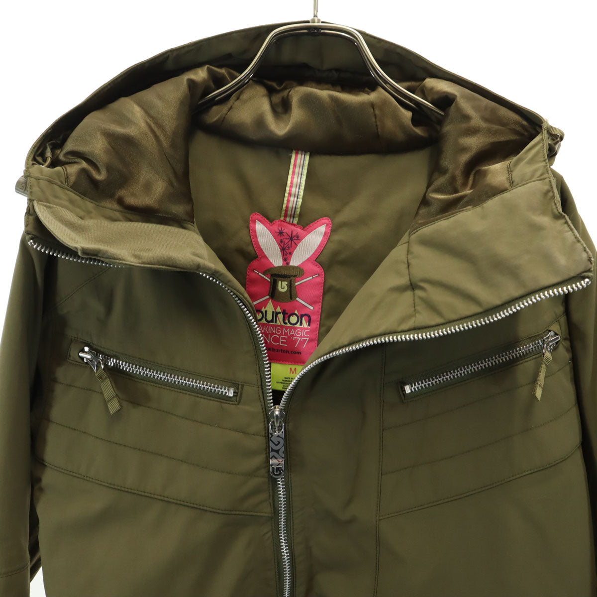 BURTON バートン ナイロン 中綿ジャケット M カーキ スノーボード レディース