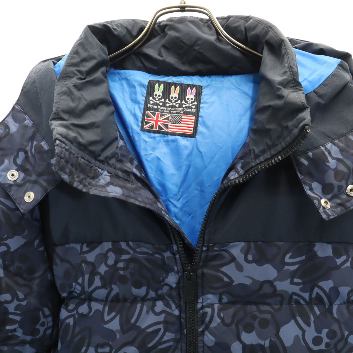 Psycho Bunny サイコバニー ダウンジャケット M ブルー系 メンズ